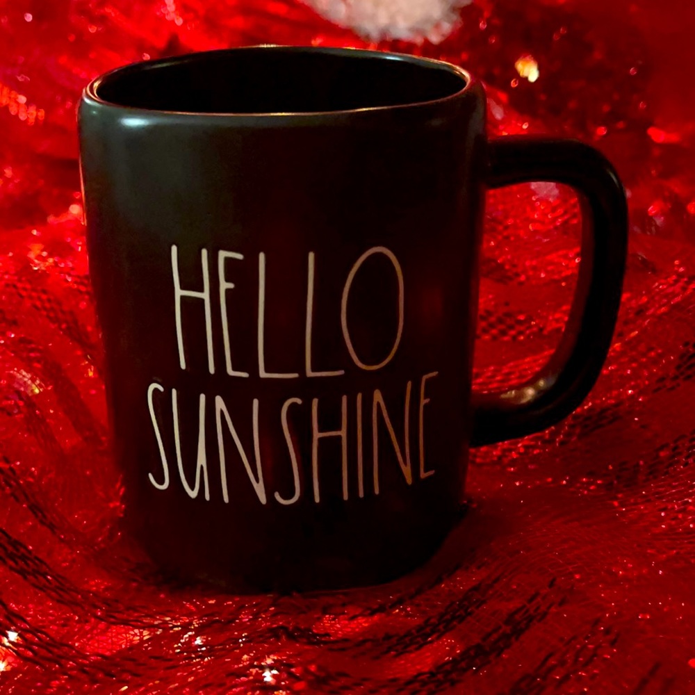 Rae Dunn Hello Sunshine Black Mug
